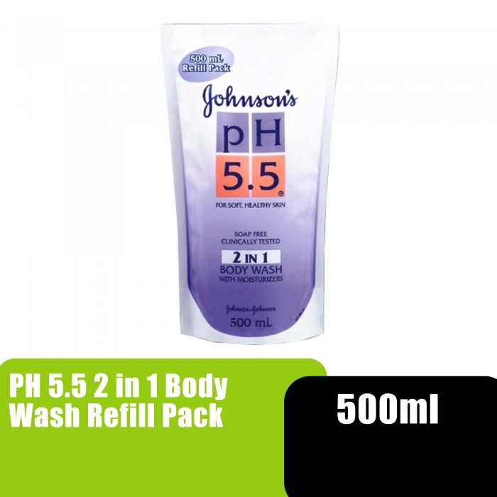 JOHNSON & JOHNSON BABY PH5.5 2 IN 1 BODY WASH REFILL PACK 500ML