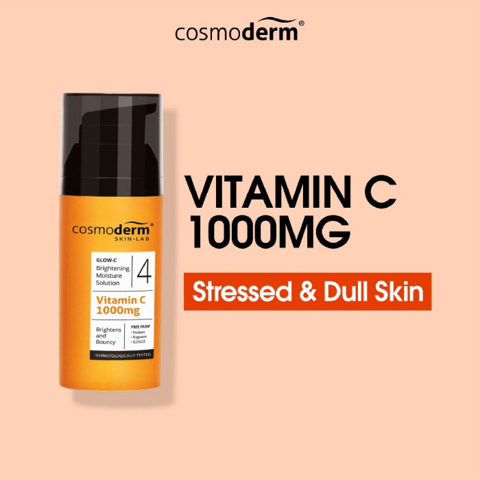 Cosmoderm Glow-C Brightening Moisture Solution 1000mg 50ml