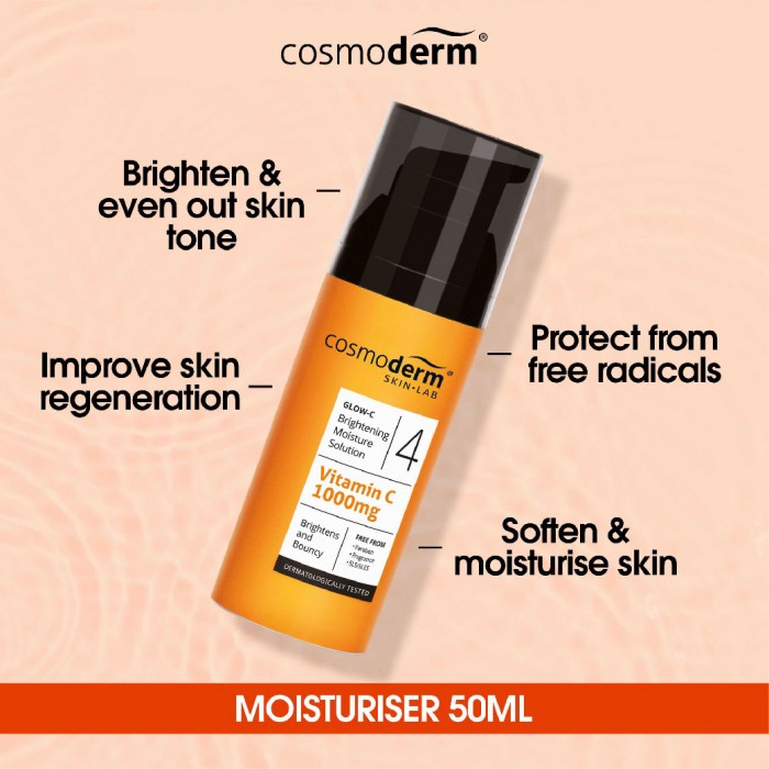 Cosmoderm Glow-C Brightening Moisture Solution 1000mg 50ml