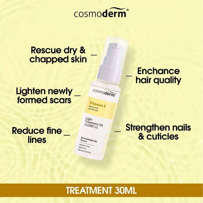 Cosmoderm Vitamin E Light Treatment Oil 15,000 I.U. 30ml