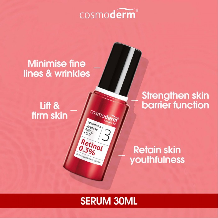 Cosmoderm Luminous A Reverse Aging Elixir 30ml