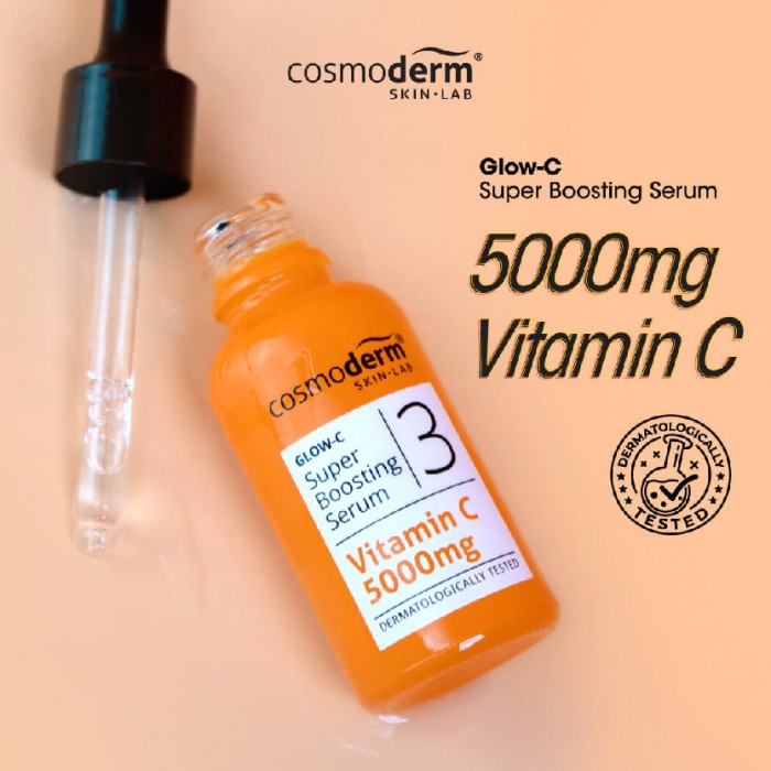 Cosmoderm Glow-C Super Boosting Serum 10% (Vitamin C Serum / Serum Pemutih C) 15ml