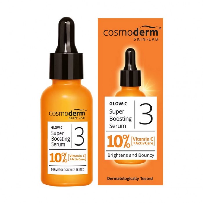 Cosmoderm Glow-C Super Boosting Serum 10% (Vitamin C Serum / Serum Pemutih C) 15ml