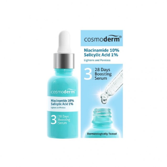 Cosmoderm Niacinamide Salicylic Acid 28 Days Boosting Serum (Serum Muka) 15ml