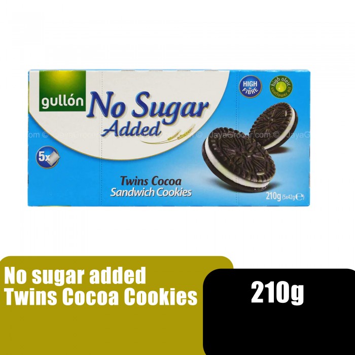 GULLON No Sugar Added Twins Chocolate Sandwich Cookies 210g Sugar Free Biscuit , Healthy Snacks Biskut  ( 低卡零食 / 健康零食 )