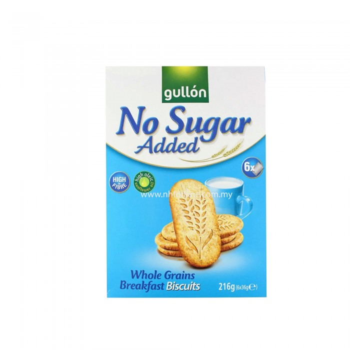 Gullon No Sugar Added Whole Grain Biscuit 6x36g Sugar Free Biscuit , Healthy Snacks Biskut  ( 低卡零食  健康零食 )