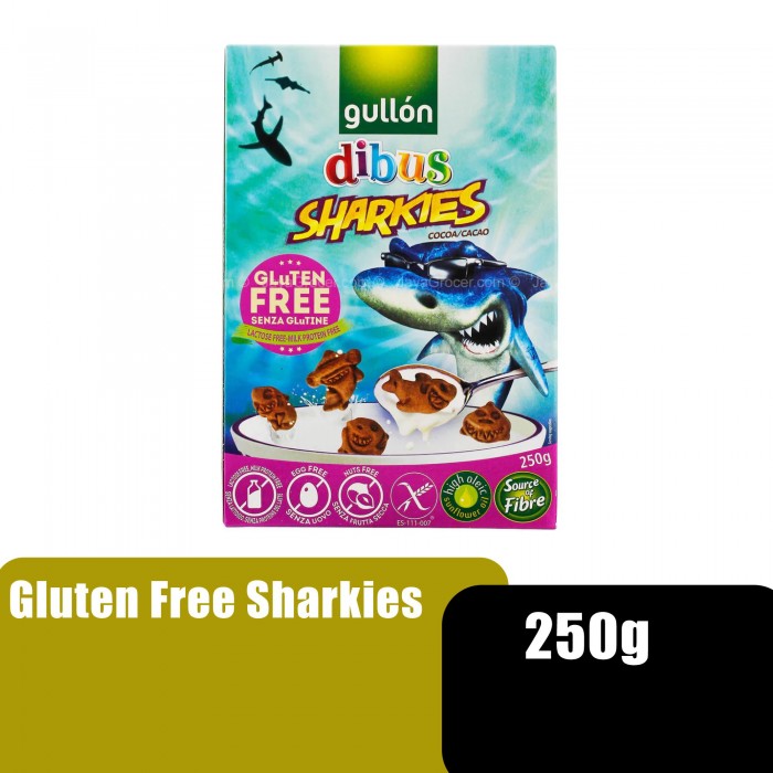 Gullon Dibus Gluten Free Biscuits For Kids - Sharkies 250g biskut baby / 宝宝零食