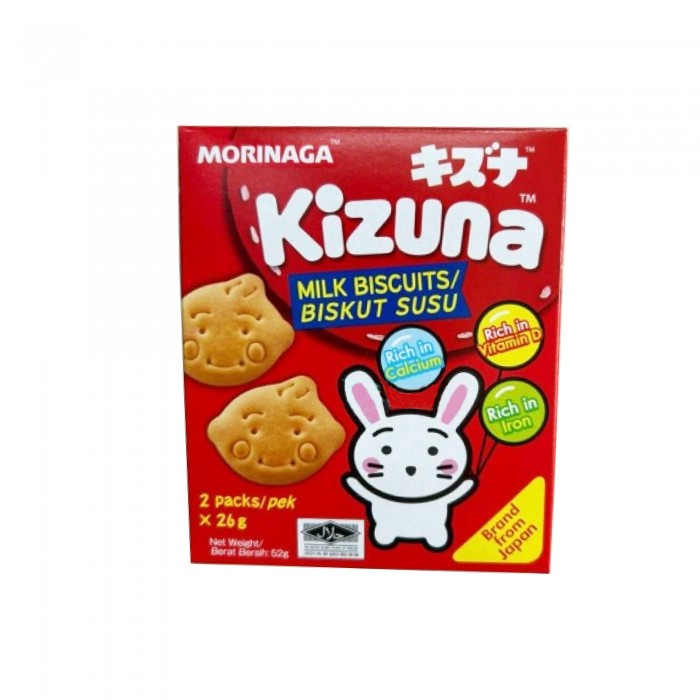 Morinaga Kizuna Milk Biscuit for Kids - 52g Biskut susu for kids / 宝宝零食 (calcium,vitamin d,iron)