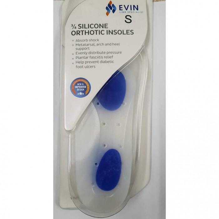 Evin 3/4 Silicone Orthotic Insoles Size S