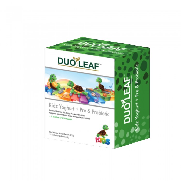 Duoleaf Kids Yogurt + Prebiotic & Probiotic 15's X 2.5g Sachet with Milk for Kids Probiotic Supplement