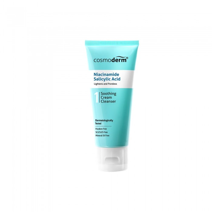 Cosmoderm Niacinamide Salicylic Acid Soothing Cream Cleanser 50ml (Face Wash)