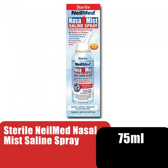 Neilmed Nasamist Baby,Children,Adult Isotonic Saline Spray 75ml (suitable for allergic asthma/ sinus/ nasal symptoms)