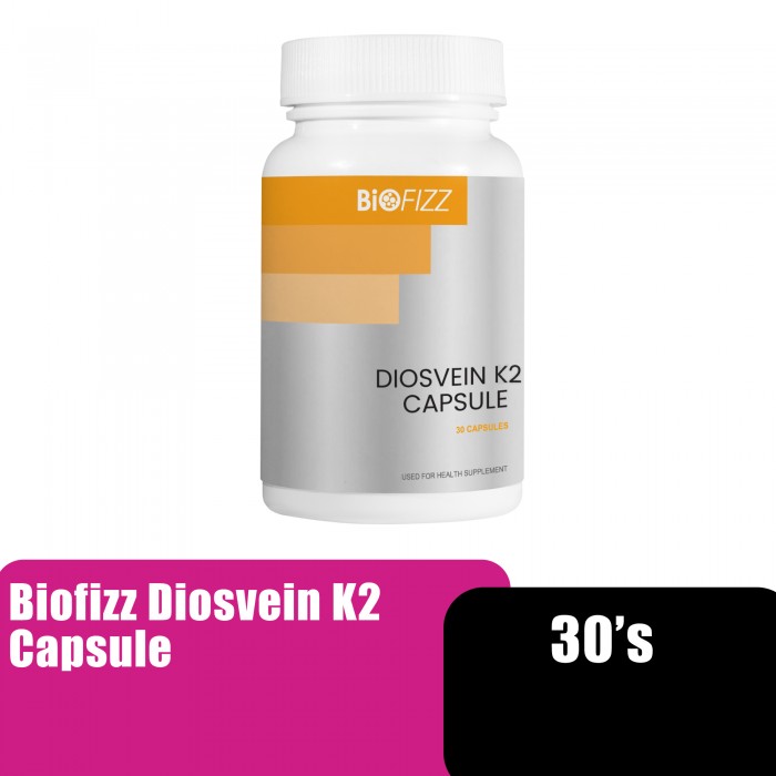 Biofizz Diosvein Vitamin K2 Plus 30's Support blood circulation,Promote Blood Vessel / 血液循环，降血压