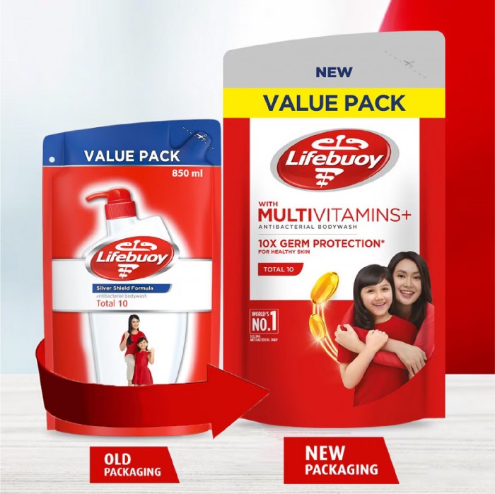 Lifebuoy Body Wash /Mandian Lifebuoy Refil / Antibacterial Body Wash / Sabun Mandi Lifebuoy (沐浴露) - Refill 850ML