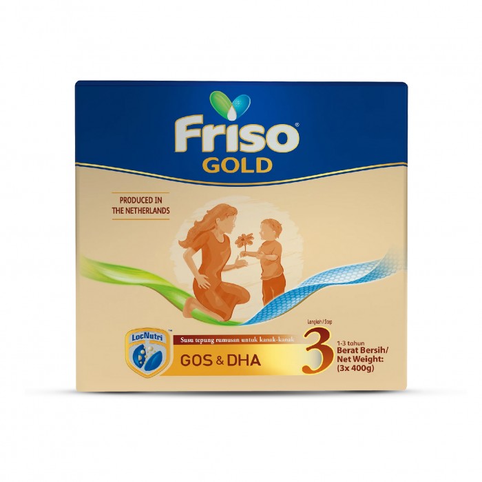 FRISO GOLD Step 3 (1-3 Years) Milk Formula 400g x 3 - Susu Tepung Junior / Junior Milk Powder 小孩奶粉