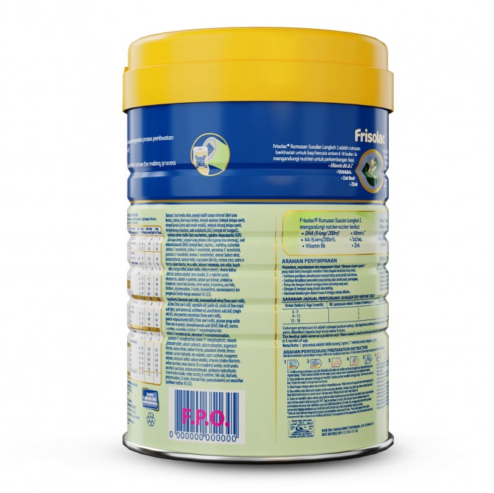 FRISOLAC Gos & Dha Step 2 (6-18 Bulan) Milk Powder 900g - Susu Tepung Infant / Baby Milk Formula 奶粉