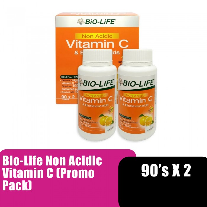 BIO-LIFE NON-ACIDIC VITAMIN C 90'S X 2/ 90'S X 2 (PROMO PACK)