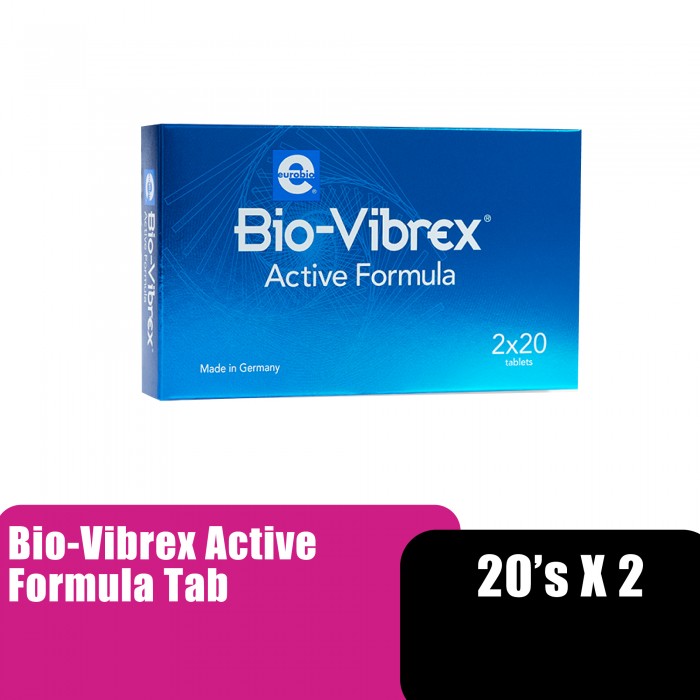 Eurobio Bio-Vibrex Active Formula Tablets for vitality, stamina booster, energy booster with zinc (锌) - 20's x 2