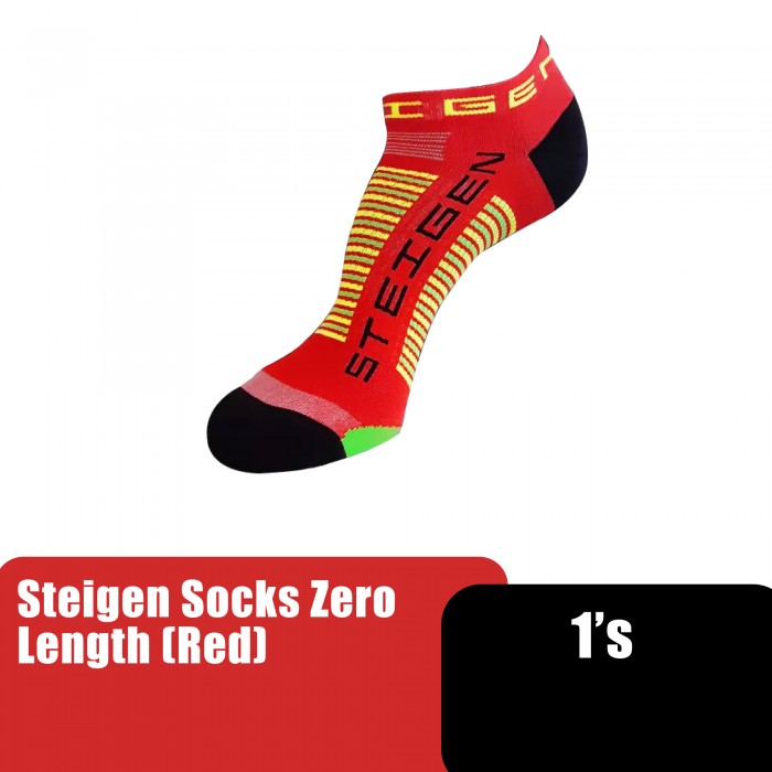 Steigen Zero Length Socks, Running Socks, Sport Socks as Free Size Stocking (Stoking) (运动袜子) - Red