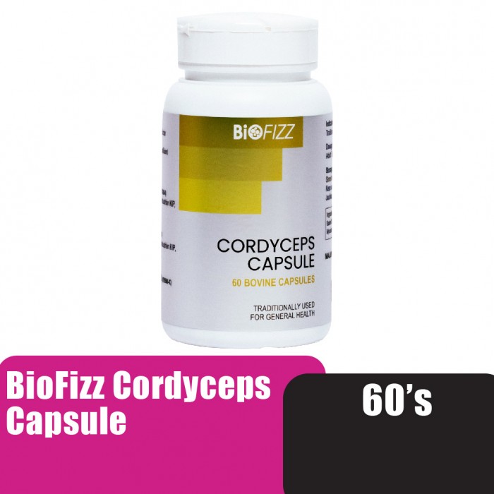 BIOFIZZ Cordyceps Capsule 60'S Cordyceps Supplement Capsules 冬虫夏草丸补肺药材补肾保健品虫草冬虫草