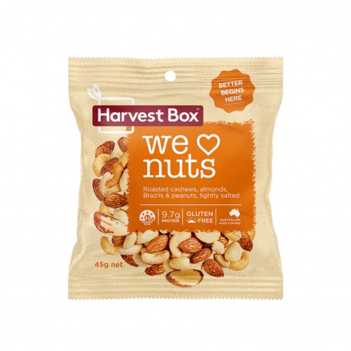 HARVEST BOX Vegan Mixed Nuts Healthy Snacks, Gluten Free Mixed Nut, Cashew & Almond, Kacang Campuran (混合坚果) We Love Nuts