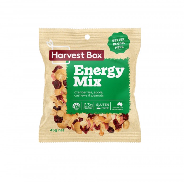 HARVEST BOX Vegan Mixed Nuts Healthy Snacks with Dried Apple & Cranberry, Gluten Free Mixed Nut, Kacang Capuran (混合坚果) E