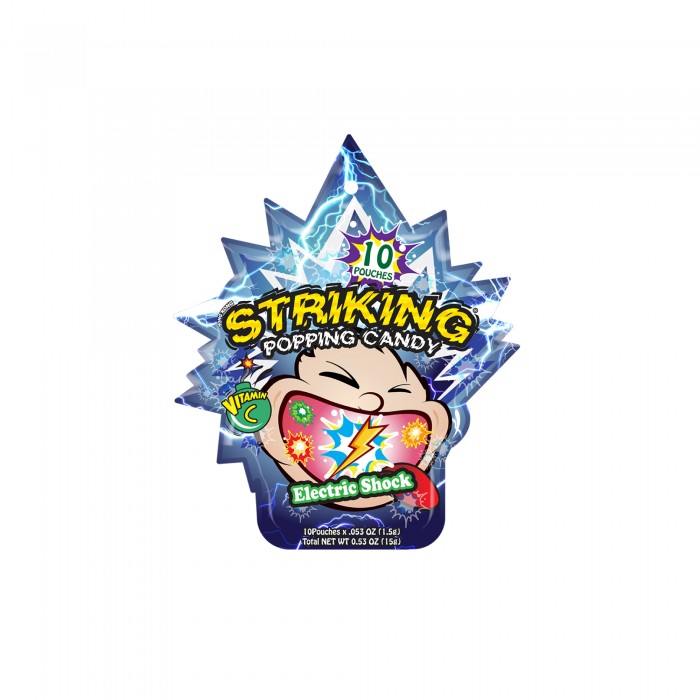 Striking Popping Candy Electric Shock With Vitamin C Candy, Vitamin C for Kids, Pop Candy Kids Candy, Gula-Gula - 15g