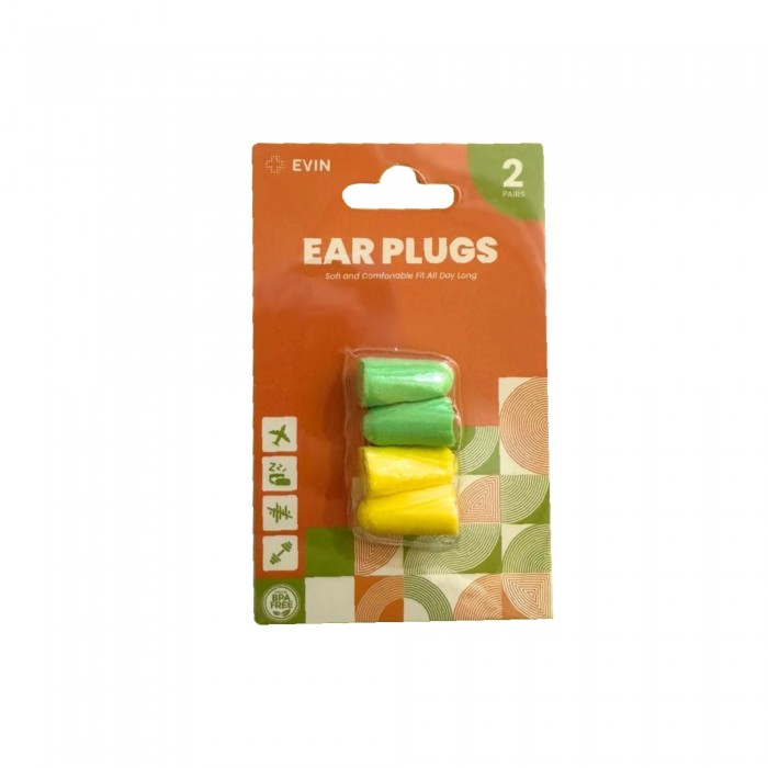 Evin Sleep Well, Sleep Aid, Focus Earpiece, Noise Cancelling Earbuds, Noise Reduction Ear Plug, Penutup Telinga - 2 pair