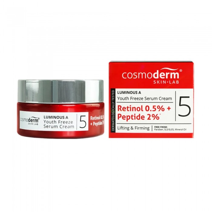 Cosmoderm Luminous A Youth Freeze Retinol Serum, Peptide Serum, Anti-Aging Serum 抗衰老, 面部精华液 Cream - 30ml