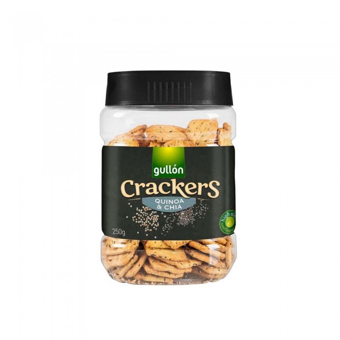 Gullon Mini Cracker, Healthy Snack Biscuit, Biskut Sihat, Quinoa Rice & Chia - 250g