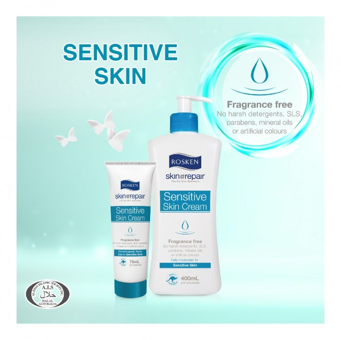 ROSKEN Sensitive & Dry Skin Hand Cream 75ml X 2 皮膚敏感 止癢护手霜 kulit kering krim tangan