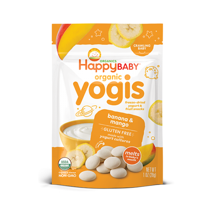 Happybaby Organic Greek Yogis 1Oz - Banana Mango