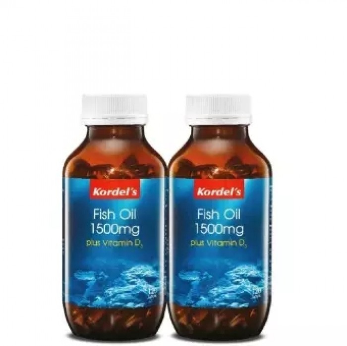 Kordel's Fish Oil 1500mg Plus Vitamin D3 120's x 2