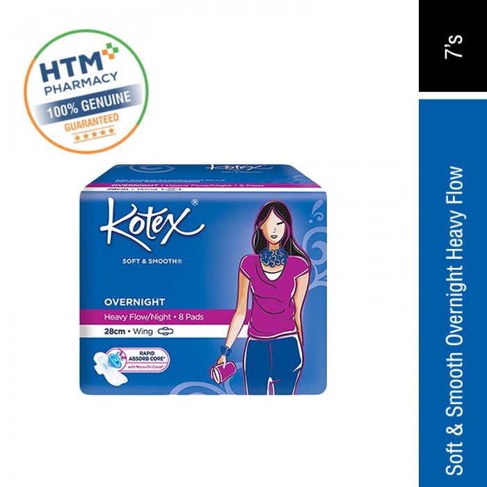 KOTEX SS OVERNIGHT HEAVY FLOW - 7PCS