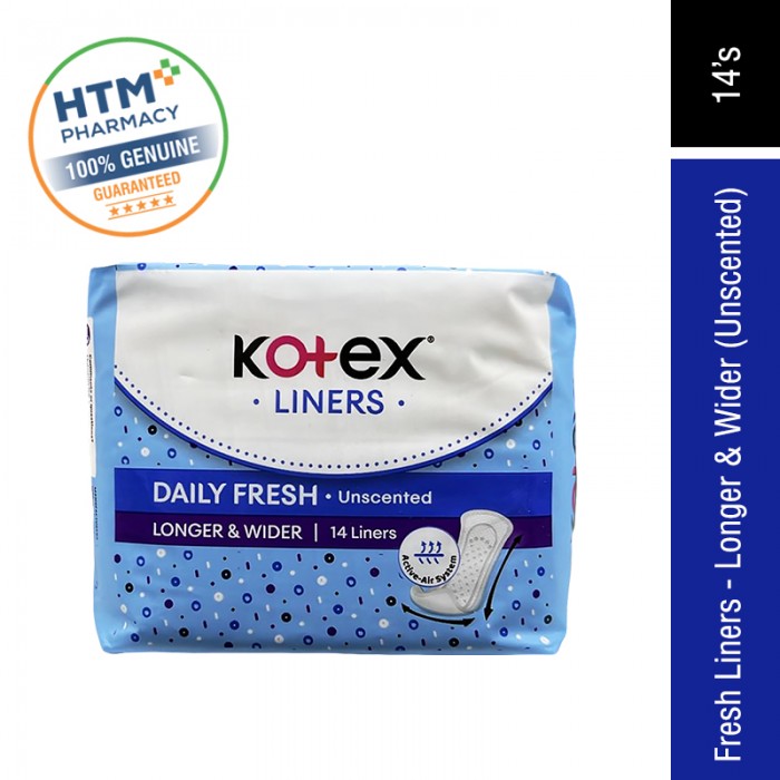 KOTEX FRESH LINER 14'S - LONGER & WIDER