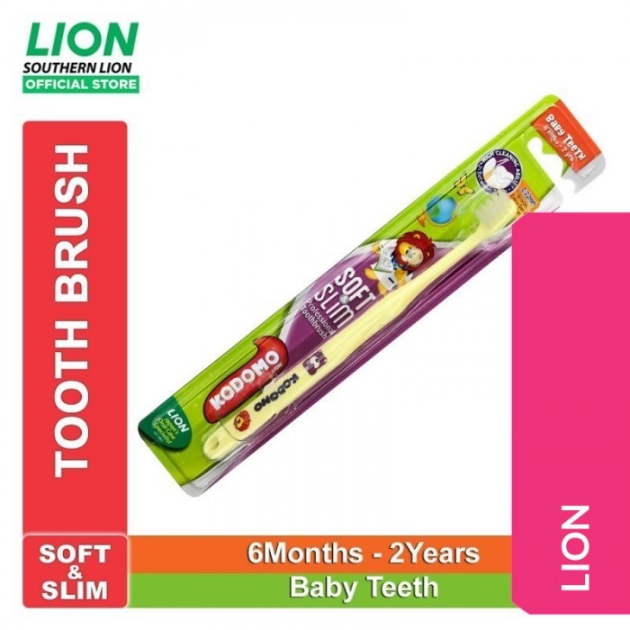 KODOMO LION TOOTHBRUSH SOFT & SLIM (6MTHS-2YRS)