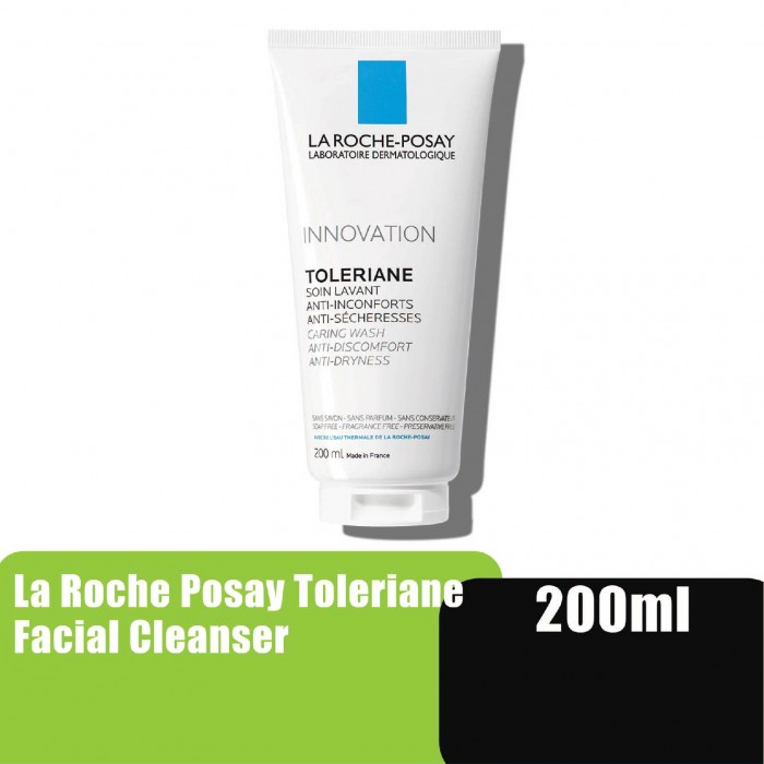 LA ROCHE POSAY Toleriane Caring Wash Anti-Discomfort Facial Cleanser 200ml - For Normal, Sensitive Dry Skin 洗臉霜