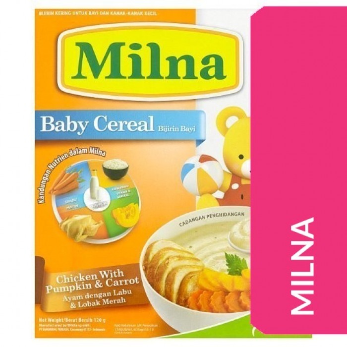 MILNA CEREAL 120G - CHICKEN,PUMPKIN&CARROTS(6+)