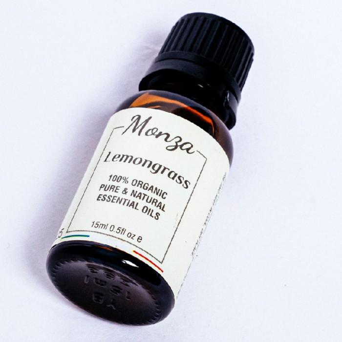 Monza Lemongrass Essential Oil 15ml - Aromatherapy Diffuser Humidifier, Minyak Urut Aromaterapi