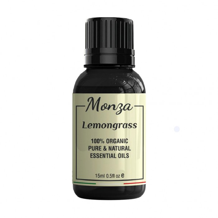 Monza Lemongrass Essential Oil 15ml - Aromatherapy Diffuser Humidifier, Minyak Urut Aromaterapi