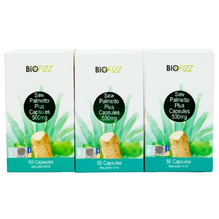 BIOFIZZ Saw Palmetto Plus Capsule 500mg 60'S X 3