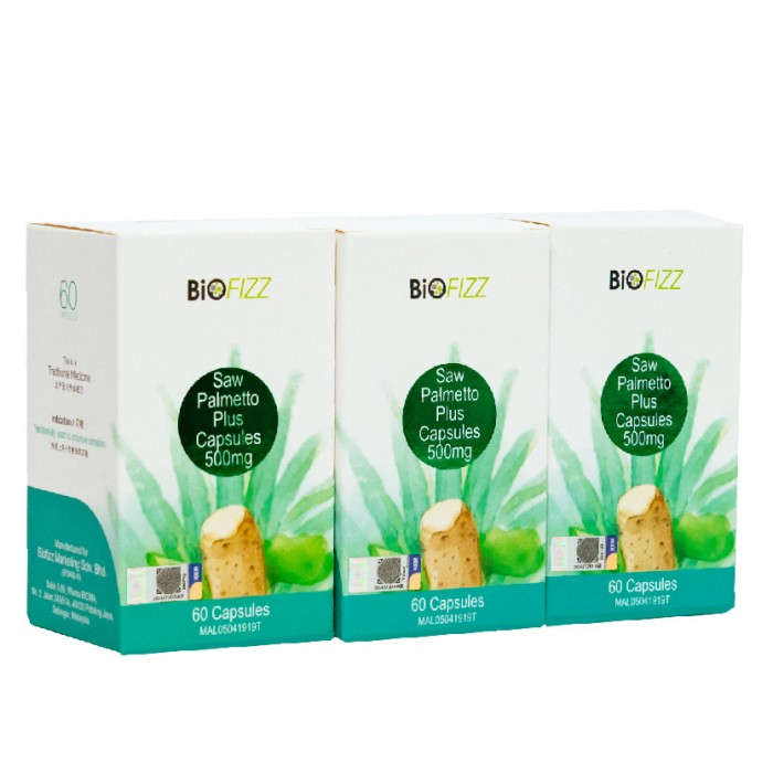 BIOFIZZ Saw Palmetto Plus Capsule 500mg 60'S X 3