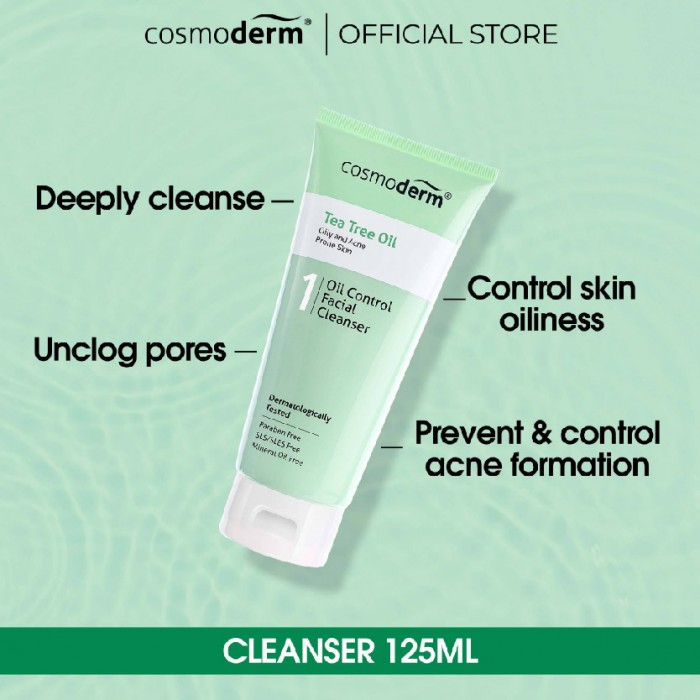 COSMODERM TEA TREE OIL FACIAL CLEANSER 125ML