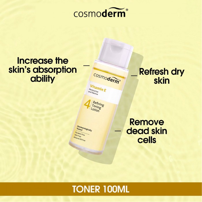 Cosmoderm Vitamin E Refining Toning Lotion 100ml