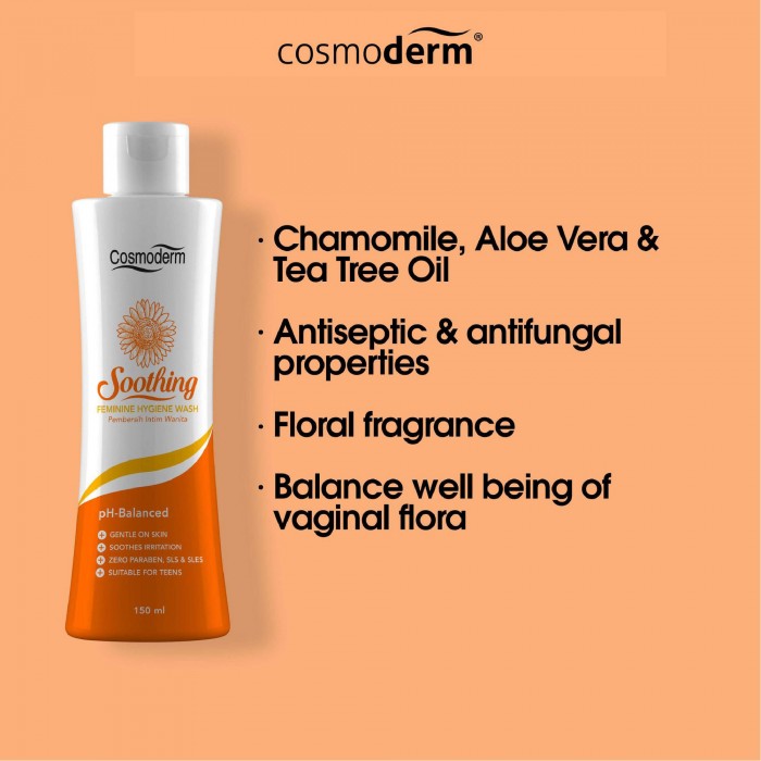 Cosmoderm Soothing Feminine Hygiene Wash 150ml