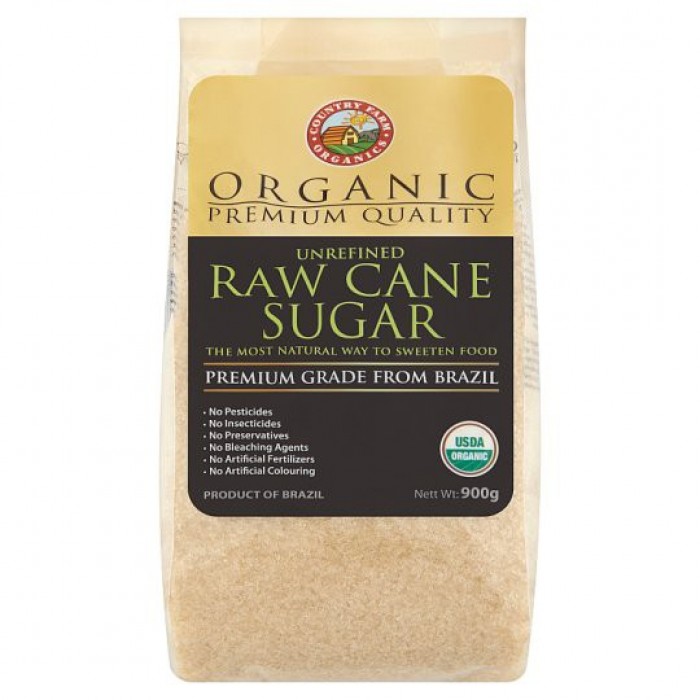 Country Farm Certified Organic Raw Cane Sugar 900G