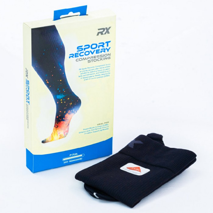 Rx Sport Recovery Compression Stocking Size (M) - Enhance Lactic Acid Removal & Blood Circulation