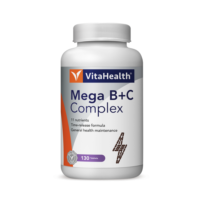 Vitahealth Mega B+C Complex 130'S