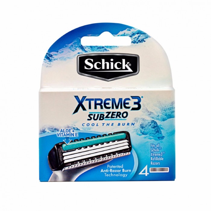 SCHICK XTREME 3 RAZOR + REFILL 4'S (X3-R4)