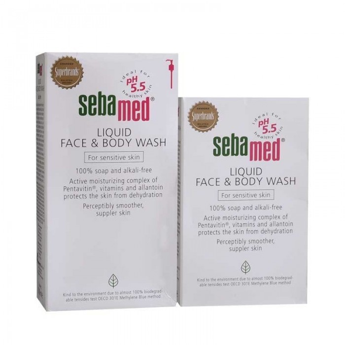 Sebamed Liquid Face & Body Wash 1000ML + 200ML